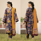 Lawn 3p Suit Allover Shirt Trouser with digital voil lawn dupatta 9524
