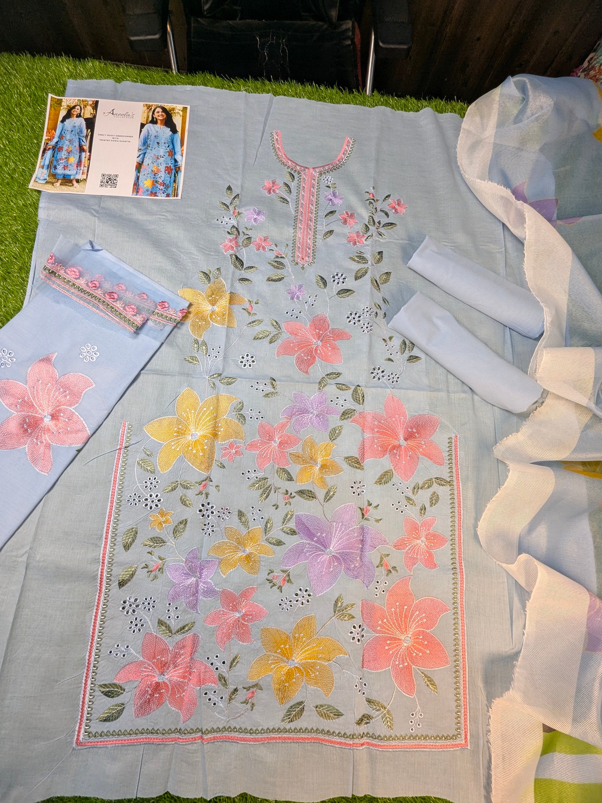 Pure lawn hit code 3p fancy 018